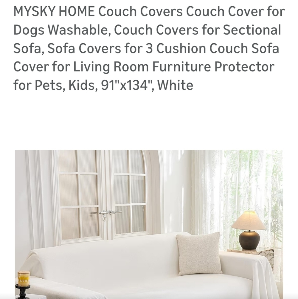 White Couch Cover/ Pet Protector